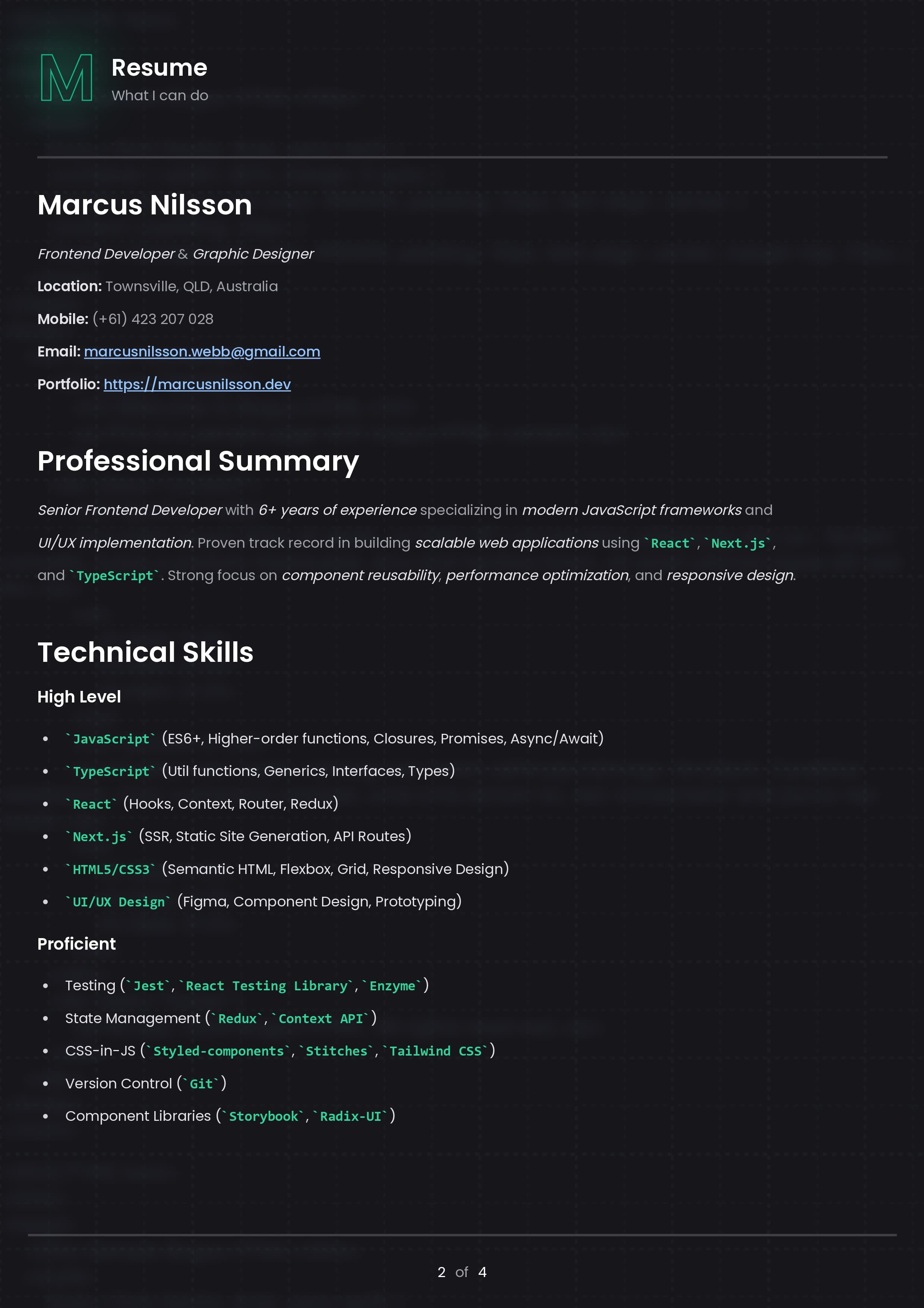 CV